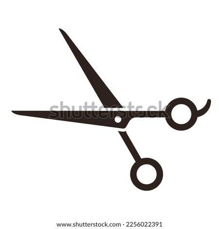 Barber scissors, hairdressing scissors, hairdresser sign, baber symbol isolated on white background
