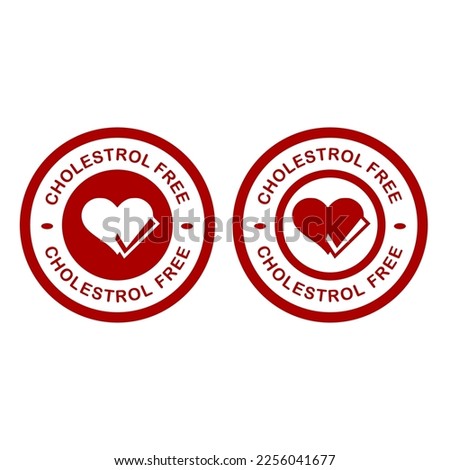 Cholesterol free logo badge vector. Suitable for product label