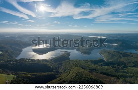 Rursee Lake Panorama, Eifel, Germany