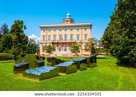 Villa Ciani in Parco Ciani public park in Lugano city in canton of Ticino, Switzerland Royalty-Free Stock Photo #2256104501