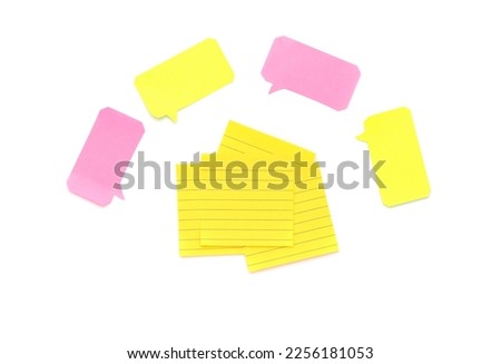 Message bubble or memo pad or speech bubbles isolated on a white background