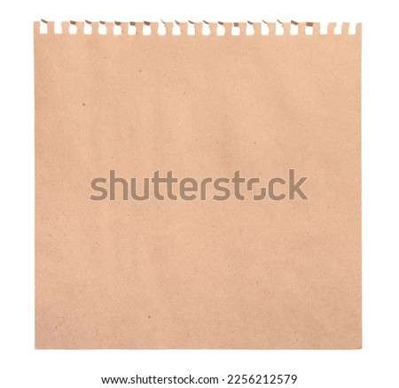 Beige kraft paper texture, Abstract background high resolution for template page or web banner. Torn notepad sheet