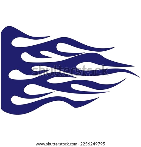 Tribal hotrod muscle car silhouette flame graphic for car hoods and sides. Can be used as decals, mask and tattoos too. Vector illustration.