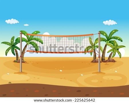 Illustration of a beach volleyball