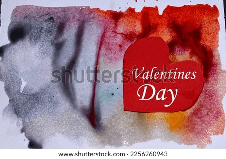 Congratulations on Valentines Day on watercolor paper and with a heart