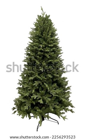 christmas tree isolated without decorations side view