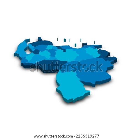 Venezuela political map of administrative divisions Royalty-Free Stock Photo #2256319277
