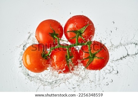 High Speed Photography Tomatos Water Splash