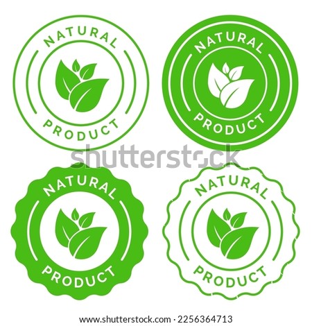 Natural Product Vector Icon Circle Sign. Healthy Food Emblem. Organic food Badge. Royalty-Free Stock Photo #2256364713
