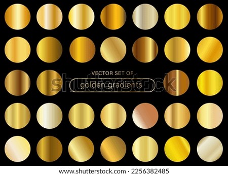 A large vector set with gradients. A creative element for your design or logo. Working bright gradients. Precious Metal Royalty-Free Stock Photo #2256382485