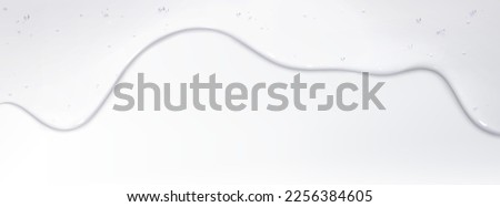 Clear liquid cosmetic gel texture. Dripping jelly cream or serum with collagen, niacinamide or salicylic acid for beauty skincare isolated on white background, vector realistic illustration Royalty-Free Stock Photo #2256384605