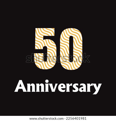 50 year anniversary celebration, vector design for celebrations, invitation cards and greeting cards