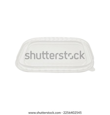 Take Away Food Boxes Transparent Cover on White Background