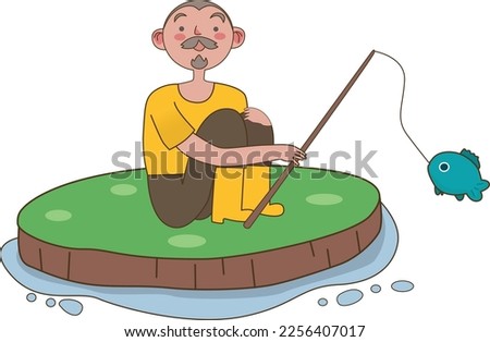 man fishing by the water
