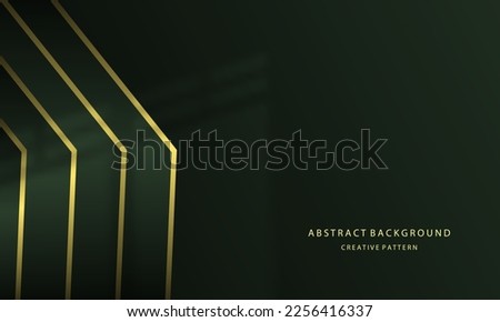 abstract background geometric liquid gradient black color and emerald gradient with gold light on the back, for posters, banners, etc., vector design copy space area eps 10