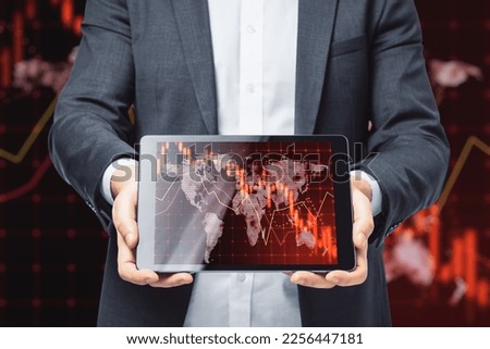  Stock crisis price drop down chart fall  Stock market exchange analysis or forex graph business and finance money losing moving economic inflation deflation investment loss crash. Double exposure