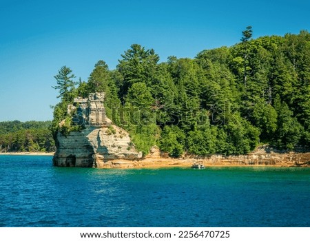 Pictured rock national lakeshore scenic Michgan UP
