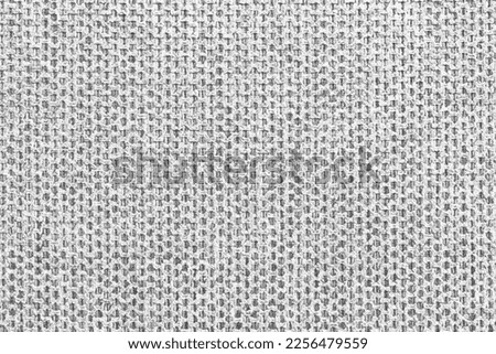 White cotton woven sofa cushion fabric texture background. High resolution photography
