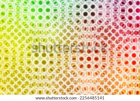Light Green, Red vector background with bubbles. Modern abstract illustration with colorful water drops. New template for your brand book.