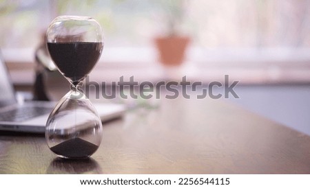 Zoom background hour glass deadline, home office
