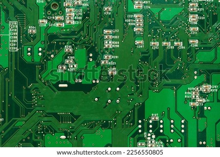 closeup of computer electronic circuit                