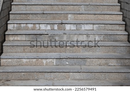 Concrete stone stairs stairways outside in all details