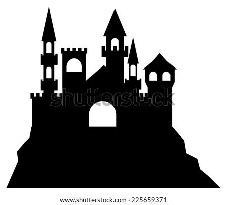 Castle silhouette vector