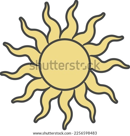 Vintage Sun Clip Art Design