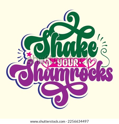 Shake Your Shamrocks t-shirt designs vector file 