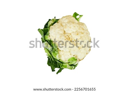 Fresh Cauliflower isolated on white background Royalty-Free Stock Photo #2256701655