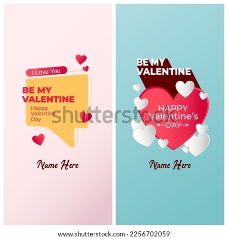 Happy Valentine Day Creative and simple design with heart 