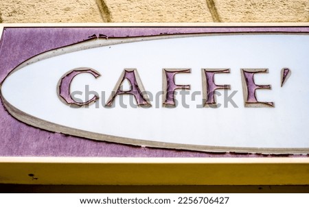 typical old cafe sign in austria - photo