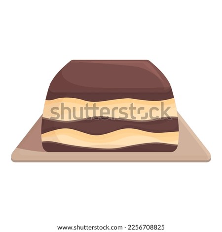 Restaurant tiramisu icon cartoon vector. Cake dessert. Piece pastry