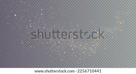 Christmas background. Powder dust light PNG. Magic shining gold dust. Fine, shiny dust bokeh particles fall off slightly. Fantastic shimmer effect. Vector illustrator. Royalty-Free Stock Photo #2256710441