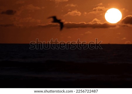 Rio Grande, Brazil - February, 2023: sunrise on cassino's beach.