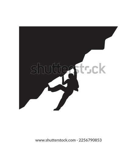  rock climbing icon vector illustration symbol design