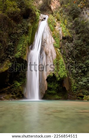 El Chuveje waterfall in Pinal de Amoles, Queretaro Royalty-Free Stock Photo #2256854511