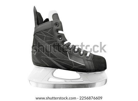 Ice skates Isolated on white background. Winter sports  outdoor activity concept. White figure skates isolated. Ice hockey skates isolated