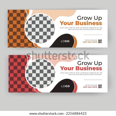marketing corporate business Facebook cover design template with vector