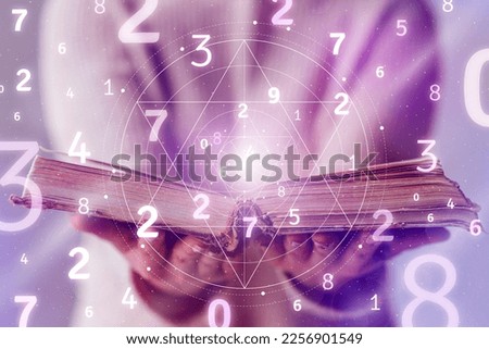 Astrology and numerology concept background. Royalty-Free Stock Photo #2256901549