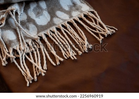 fabric with leopard print. Background and texture of printed fabric