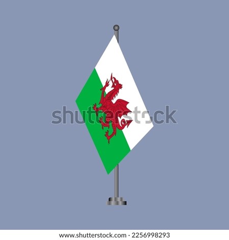 Illustration of Wales flag Template