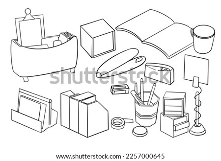 School supplies set vector illustration