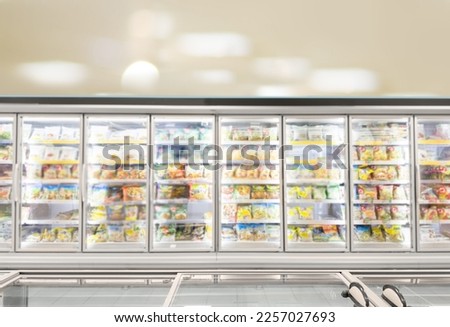 empty supermarket,frozen food from a supermarket freezer	 Royalty-Free Stock Photo #2257027693