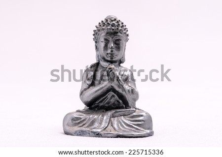 Oriental Asian Statue on a White Background