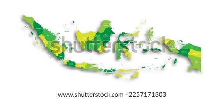 Indonesia political map of administrative divisions Royalty-Free Stock Photo #2257171303