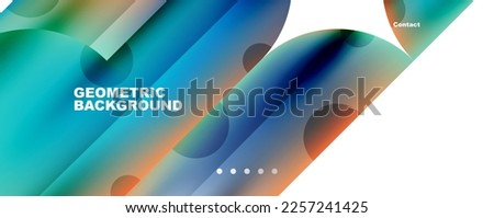 Metallic shiny fluid colors with geometric elements. Geometric abstract background for Wallpaper, Banner, Background, Card, Book Illustration, landing page