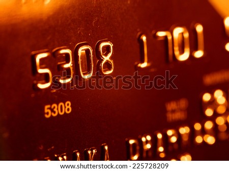 Close-up picture of a credit cards