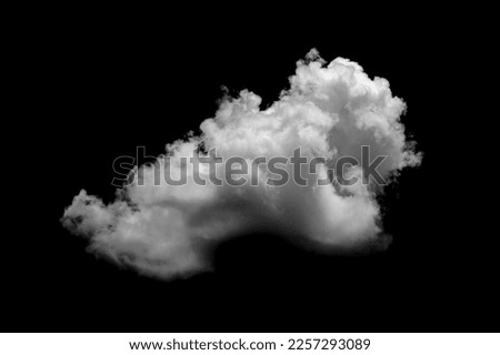 Separate white clouds on a black background have real clouds. White cloud isolated on a black background realistic cloud. white fluffy cumulus cloud isolated cutout on black background Royalty-Free Stock Photo #2257293089
