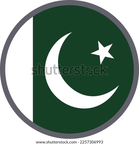 Pakistan national flag icon vector Illustration material